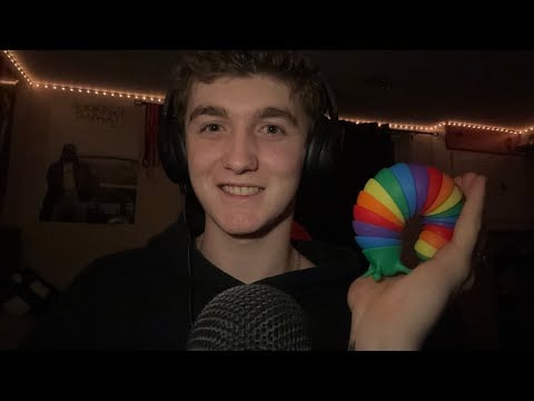 ASMR whisper ramble with triggers (get to know me!) 