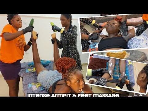 NECK AND SHOULDER MASSAGE, FACIAL ARMPIT TICKLISH MASSAGE, OILY BRAZILIAN LYMPHATIC MASSAGE 