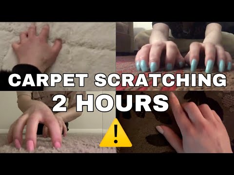 ASMR | 2 HOURS of ONLY Fast and Aggressive CARPET SCRATCHING for Sleep Study Background | No Talking