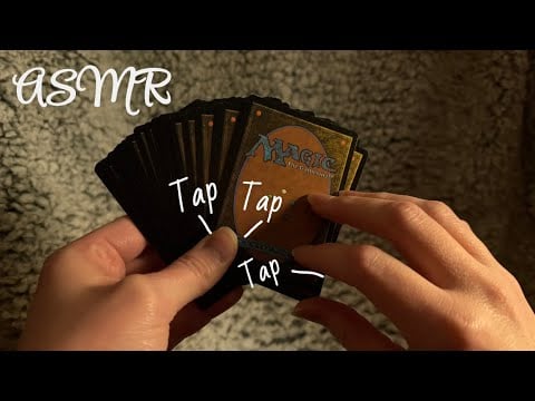 [ASMR] More tappy tingles from MTG cards! (Soft talking, tapping/scratching)