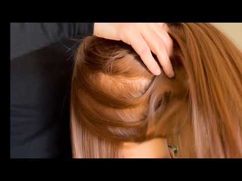 Gentle hair play | Hair brushing | Soft touch of Nap of neck | ASMR sounds | Scalp massage for Sleep