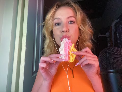 ASMR Triggers | Squishy waffle (maximal mouth sounds)