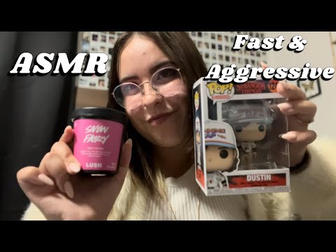 Fast & Aggressive ASMR Tapping & Scratching & Rambling Haul Lofi