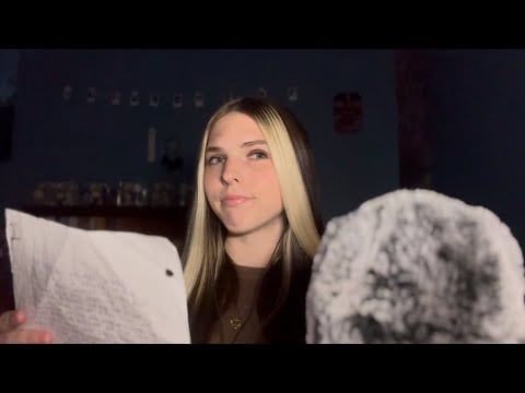 ASMR | Reading My Old Writings | Whispering | Fluffy Mic Scratching |