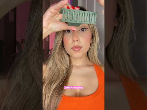 ASMR Hair Clipping & Hair Brushing #asmr #asmr #asmrhair  #shorts #asmrhairbrushing