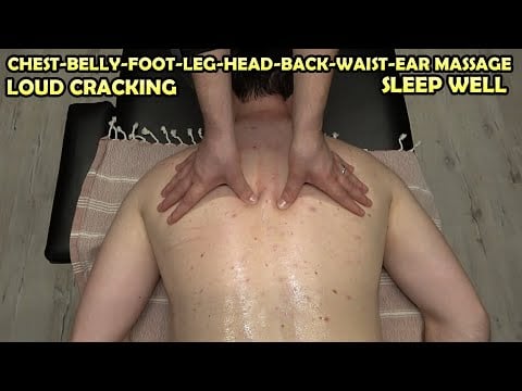 BARBER SCRATCHING ARMPIT - BACK MASSAGE 💈 CRACKS 💈 ASMR head,face,ear,belly,chest,foot,waist massage