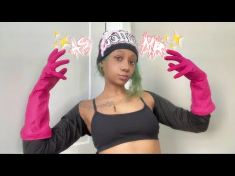 ASMR Kitchen Gloves Sounds 🧤 💖 + Fabric Sounds 