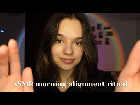 ASMR 10 minute morning alignment ritual | guided meditation, hand movements, energy healing