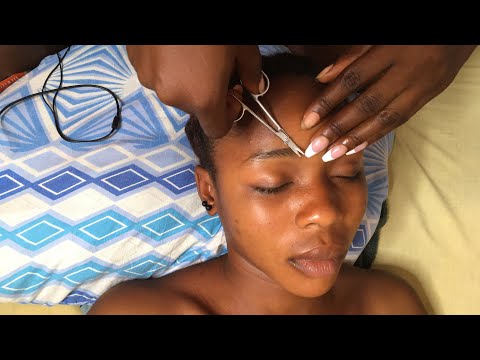 Asmr Eyebrows Shaving With Face Nitpicking- A Good Time To Do Calm Things