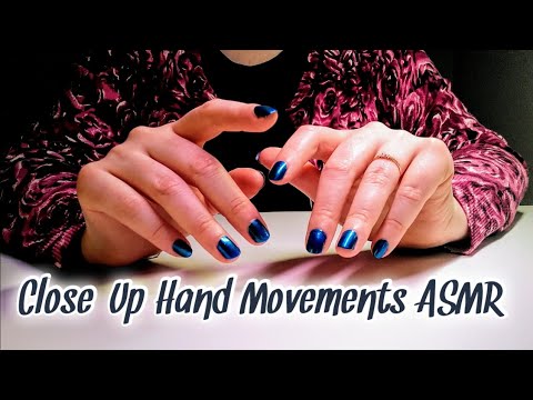 ASMR Up-Close Finger Movements and Hand Sounds 💜 Soft Speaking