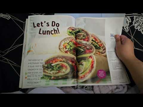 ASMR  Magazine Page Turning Whisper Using these recipes /ideas for #asmrcooking 🍓🍊🍕🍧