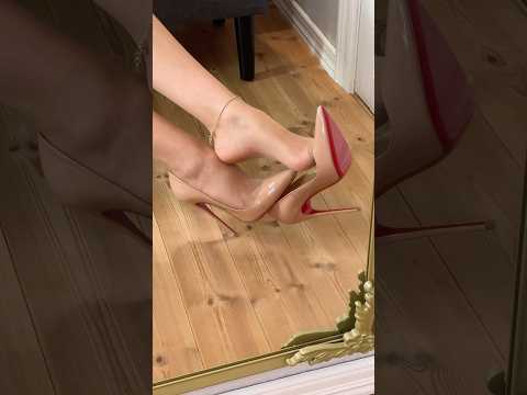 Louboutin Heels with Nylon (Wolford) #legs #highheels #heels #louboutin
