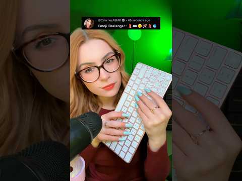 ASMR EMOJI CHALLENGE 💄🎉⌨️🧊🎹 #shorts #shortsviral #shortsfeed #asmr #asmrfast