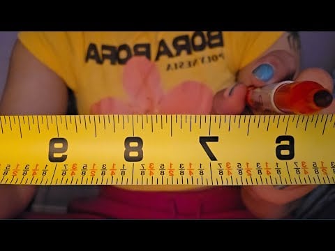 asmr measuring and drawing on your face + note taking(no talking)