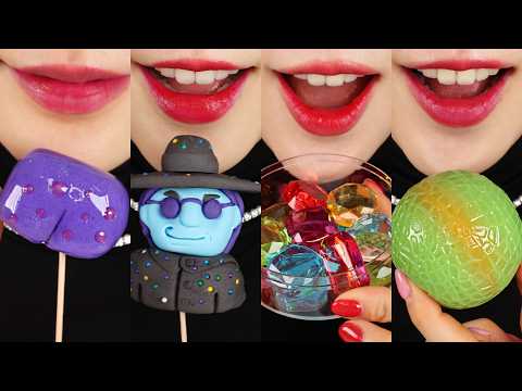 1HOUR EMOJI MUKBANG ASMR FOR SLEEP STARDEW VALLEY FOOD, ALIEN FOOD, WAX CANDY ASMR 🍈