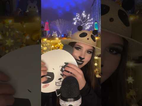 L’ASMR à thème c’est fun 🐼🧸🐻 #asmr #panda #pandamakeup#asmrtingles #pandahat #triggers #rilakkuma