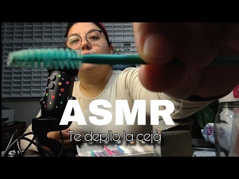 Te Depilo y te hago diseño de cejas 🤨🩷 l ASMR ultra relajante #roleplay ✨