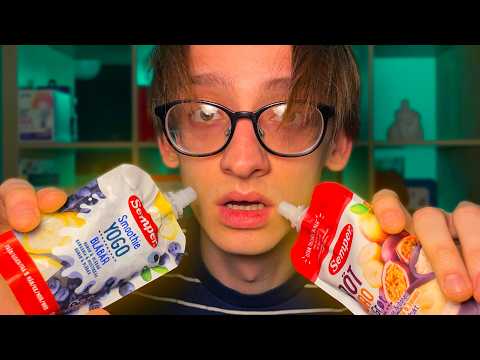 asmr feeding you baby snacks 🥣 purée, cookies, fruit bars