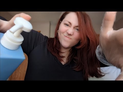 Fast and Aggressive ASMR Roleplay Massage with Gloves 🧴👐 Scalp, Neck, Arms, Lotion