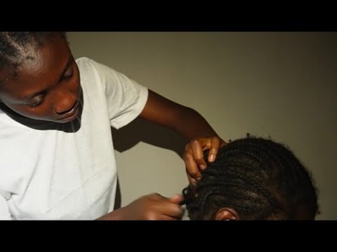 ASMR Scalp Scratching Between Braids & Gum Chewing @BarciHairASMR