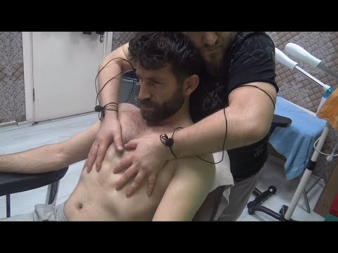 ASMR TURKISH BARBER MASSAGE =NECK,BACK,EAR CRACK=chest,back,head,rope,gripes,face,ear,sleep,massage