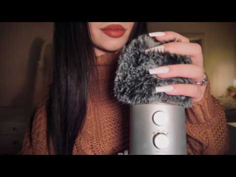 ASMR Fluffy Mic Scratching for Sleep (Rain, No Talking, 3 Hours)