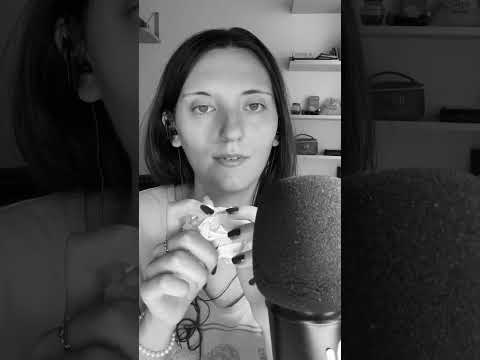 Paper & Plastic Sounds ASMR 🖤🤍 #asmr #relax #asmrita #asmrsounds #shorts #paper #plastic