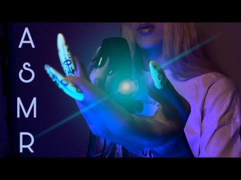 ASMR mic scratching (long nails )& gently mouth sound ( hypnosis hands movements)☄️✨🧠