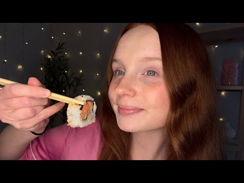 ASMR sushi mukbang 🍣 | eat lunch with me