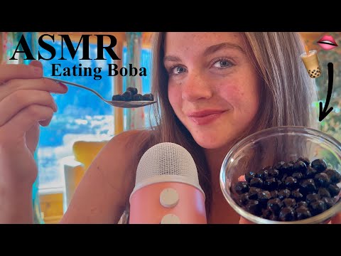 ASMR Eating Boba Tapioca Pearls 🧋