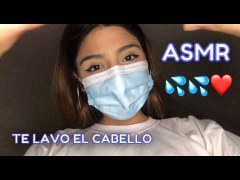 ASMR ROLEPLAY ESPAÑOL / Te LAVO el CABELLO (100% real) y te PEINO (SONIDOS DE AGUA Y SHAMPOO) ❤️💦