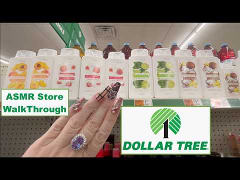 ASMR Gum Chewing Dollar Tree WalkThrough | Rainy Drive Whispered Voiceover