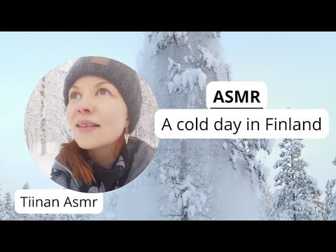 Asmr in English - A cold day in Finland, Walking in woolen socks - Snow sounds ❄️ Voice over