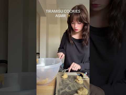 Baking Tiramisu cookies in ASMR