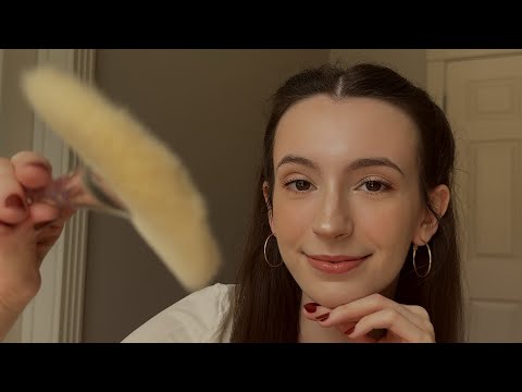 ASMR affirmations for anxiety & face brushing🫶🏻 | whispered | personal attention