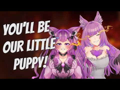 Hot hellhound sisters make you their pup [FF4A][ASMR][Tail brushing][Cuddles][Sleep aid]