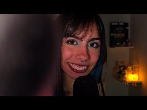 ASMR CALMINHO DE PINCEL NA TELA E NO MIC COM SONS DE BOCA