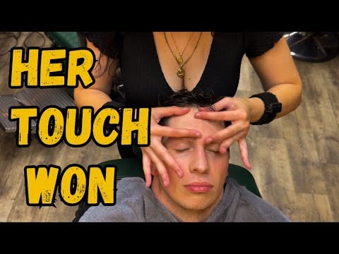 ASMR Barber Girl Massage | Too Gentle to Handle
