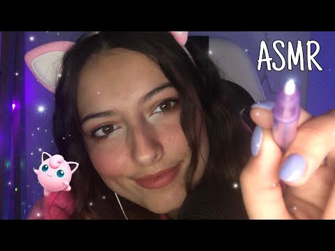 ASMR FR ♥ Rondoudou dessine sur ton visage ✏️ (Mouth sounds, inaudible, visuel) #Relax #ASMRvisuel​