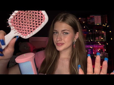 ASMR Fast and Aggressive Haircut •☆• mouth sounds, personal attention, curling, trim, invisible clip