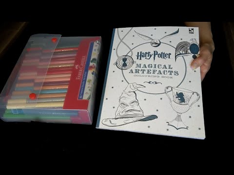 My First ASMR - Introducing Myself (Soft Speaking) and Harry Potter Colouring Book ✨✨