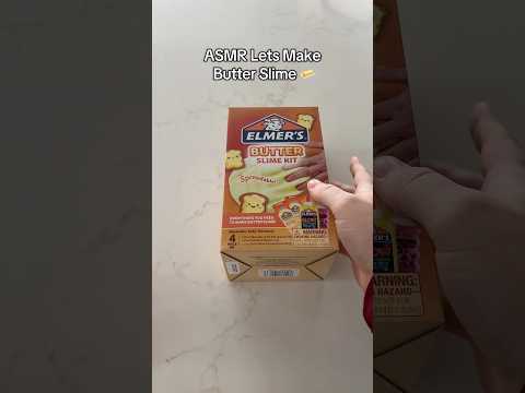 ASMR Making Butter Slime! 🧈 #asmrslime #slimeasmr #asmrwhispering