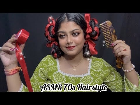 ASMR Indian Most Popular 70s Hairstyle 💇‍♀️ 😍