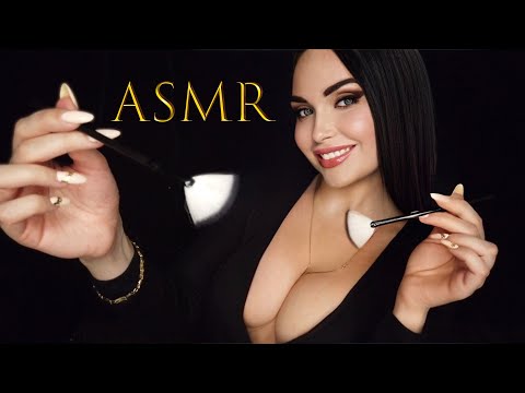 ASMR Brushing You Face Brushing & Mouth Sounds