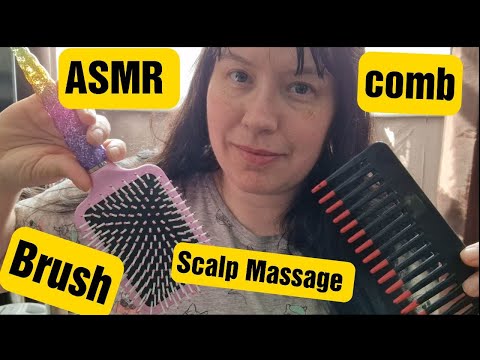 ASMR in under 8 minutes !  Scalp Pamper / Comb / Brush your hair .. RELAXING