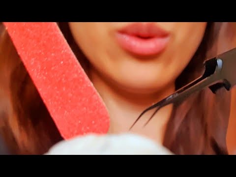 ASMR Real Stone Earwax & Ear Cleaning 💎 hearing auditory test exam, ear inspection, medical, upclose
