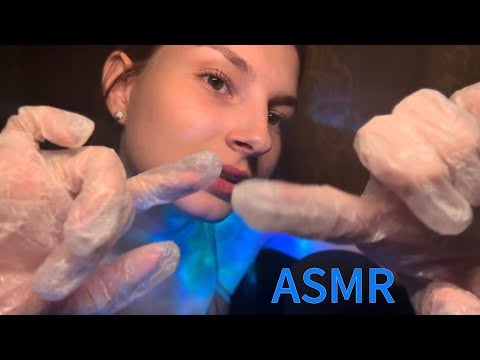 ASMR с перчатками | шуршание , липкие звуки крема, жвачка 💕