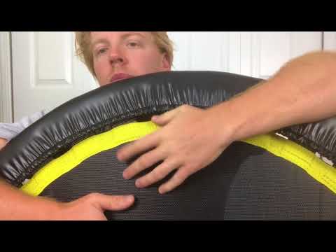 Asmr tapping and scratching on a trampoline