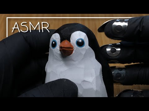 ASMR Tingly Lofi Wood Penguin Tapping & Scratching Sounds! (No Talking)