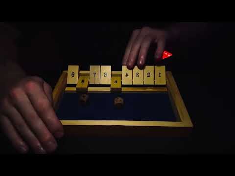 shut the box asmr 😴💤 | asmr soft, inaudible whispers, mouth sounds, tapping & wood sounds 🎲🪵